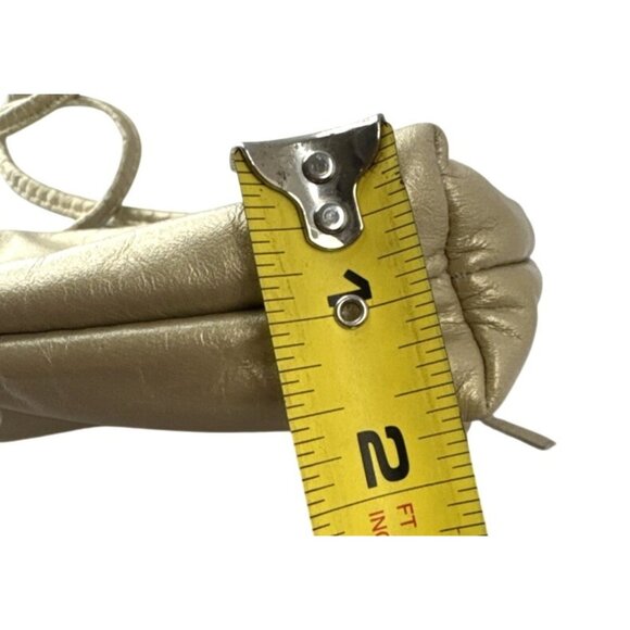 Paloma Picasso Gold Leather Crossbody Bag With Iconic X Logo & Zip Closure - Picture 11 of 12